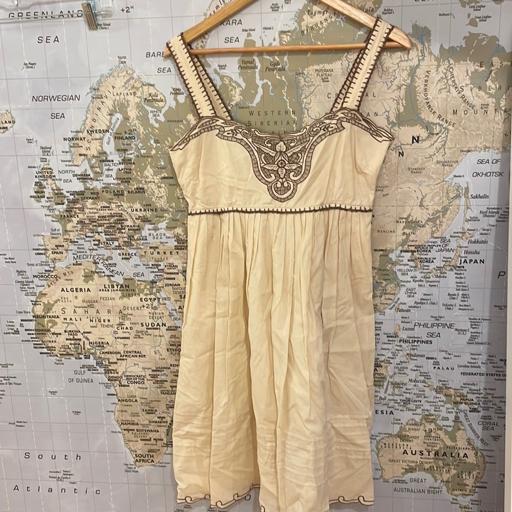 Vintage Anthropologie Viola Eyelet Embroidered Dress Size 4